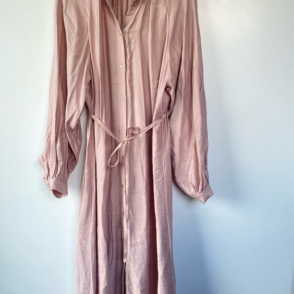 & Other Stories Dusty Pink Midi Dress Size M - Picture 2 of 7